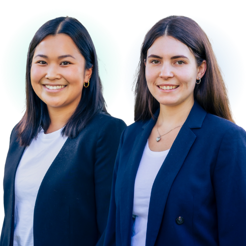 Porträt von Vy Hoang und Sophie Allgöwer, IT-Projektmanagerinnen